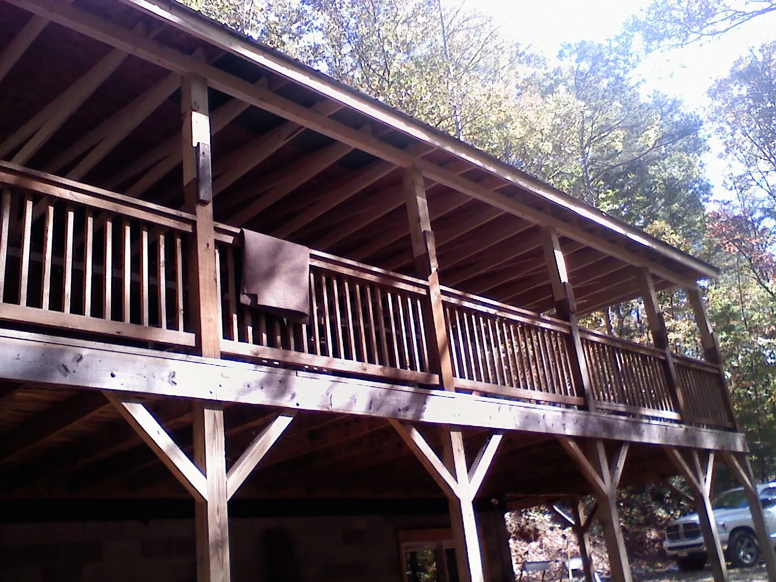 Timber framing under a new elevated porch and deck — Roof Leak Repair in Stantonville by Roofing Brothers